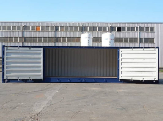 CONTENEDOR MARÍTIMO PRIMER VIAJE APERTURA LATERAL CUBO DE 40 PIES DE ALTO